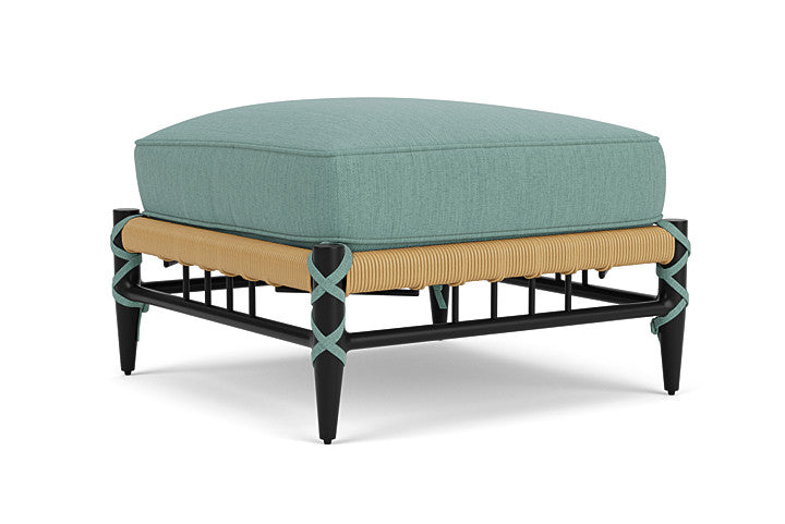 Lloyd Flanders - Low Country Ottoman In Natural Finish With Loveboat Mint Fabric - 770170672010 view 2