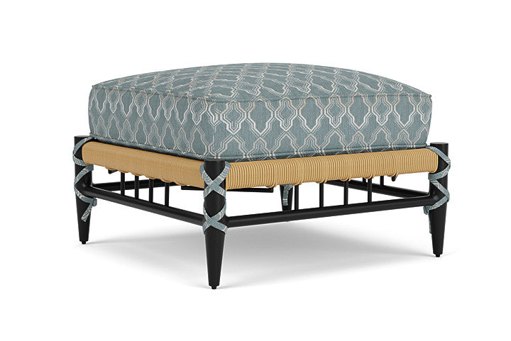 Lloyd Flanders - Low Country Ottoman In Natural Finish With Luna Mist Fabric - 770170672070 view 1