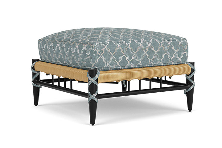 Lloyd Flanders - Low Country Ottoman In Natural Finish With Luna Mist Fabric - 770170672070 view 2
