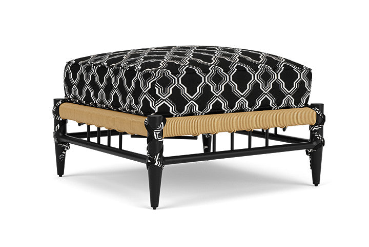 Lloyd Flanders - Low Country Ottoman In Natural Finish With Luna Onyx Fabric - 770170672071 view 1
