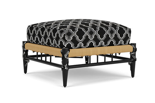 Lloyd Flanders - Low Country Ottoman In Natural Finish With Luna Onyx Fabric - 770170672071 view 1