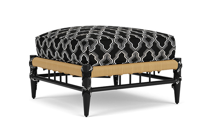 Lloyd Flanders - Low Country Ottoman In Natural Finish With Luna Onyx Fabric - 770170672071 view 2