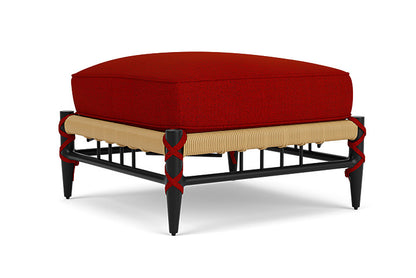 Lloyd Flanders - Low Country Ottoman In Natural Finish With Partyline Lollipop Fabric - 770170672054 view 2