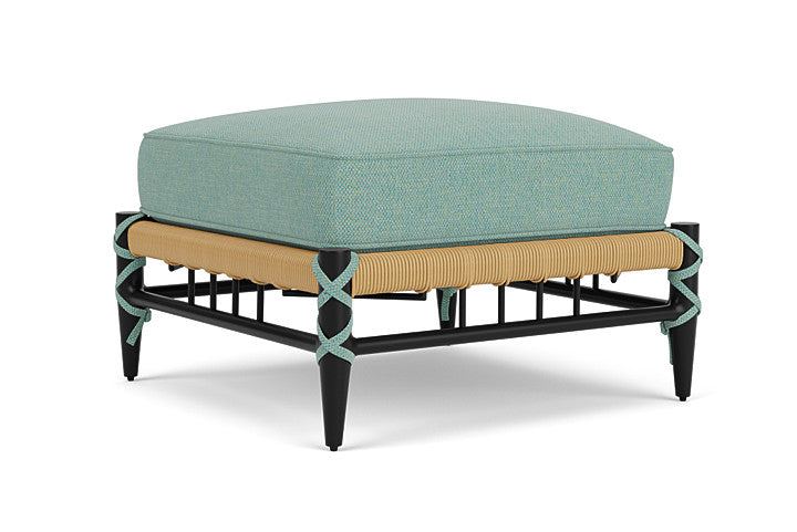 Lloyd Flanders - Low Country Ottoman In Natural Finish With Pavian Pool Fabric - 770170672045 view 1