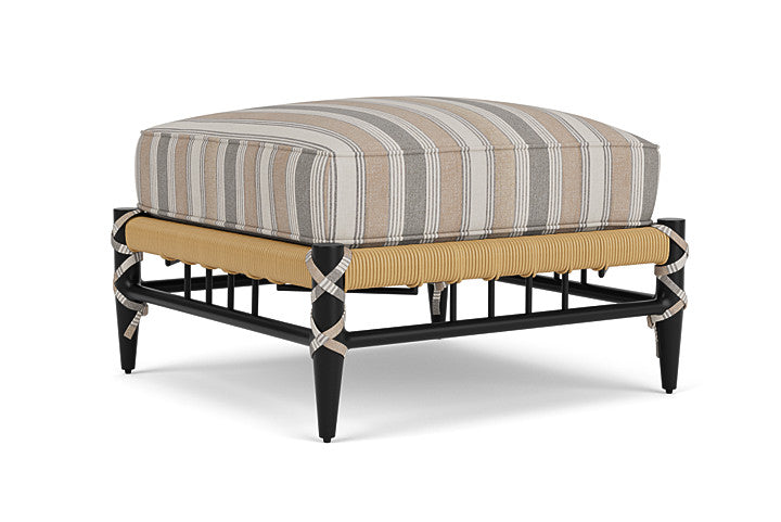 Lloyd Flanders - Low Country Ottoman In Natural Finish With Purveyor Pewter Fabric - 77017067146 view 1