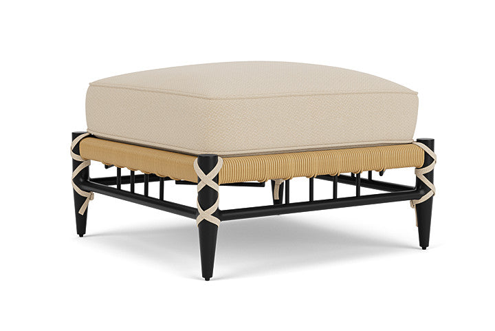 Lloyd Flanders - Low Country Ottoman In Natural Finish With Raindrop Almond Fabric - 770170672055 view 1