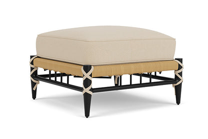 Lloyd Flanders - Low Country Ottoman In Natural Finish With Raindrop Almond Fabric - 770170672055 view 1