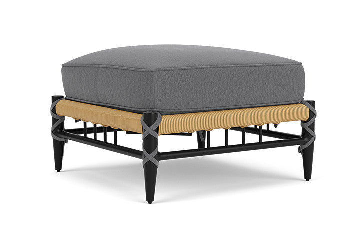 Lloyd Flanders - Low Country Ottoman In Natural Finish With Remy Graphite Fabric - 770170672003 view 2