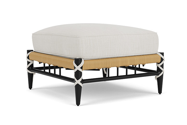 Lloyd Flanders - Low Country Ottoman In Natural Finish With Rollo Linen Fabric - 770170672020 view 2