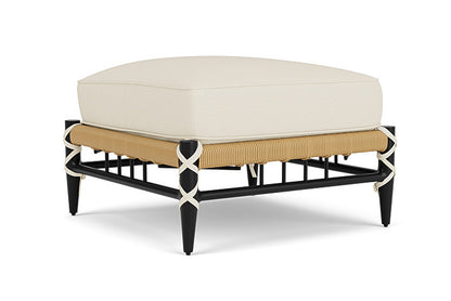 Lloyd Flanders - Low Country Ottoman In Natural Finish With Sailcloth Sailor Fabric - 77017067434 view 2