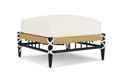 Lloyd Flanders - Low Country Ottoman In Natural Finish With Sailcloth Salt Fabric - 77017067890 view 1