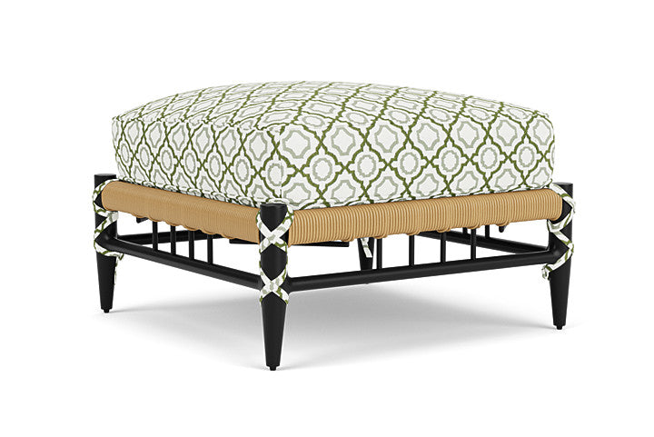 Lloyd Flanders - Low Country Ottoman In Natural Finish With Savannah Green Fabric - 770170672064 view 2
