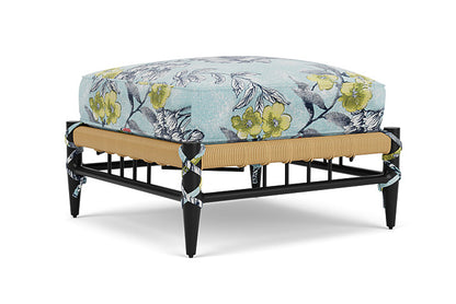 Lloyd Flanders - Low Country Ottoman In Natural Finish With Serena Floral Meadow Fabric - 770170672079 view 1