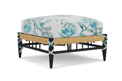 Lloyd Flanders - Low Country Ottoman In Natural Finish With Serena Floral Mist Fabric - 770170672078 view 1