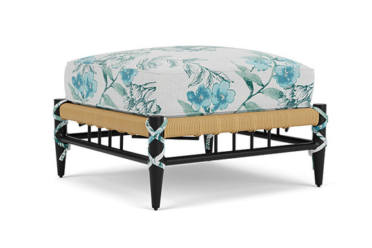 Lloyd Flanders - Low Country Ottoman In Natural Finish With Serena Floral Mist Fabric - 770170672078 view 1