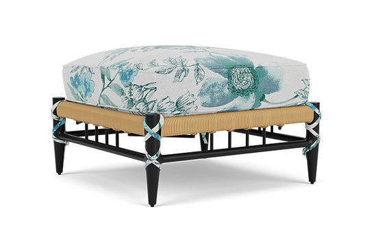 Lloyd Flanders - Low Country Ottoman In Natural Finish With Serena Floral Mist Fabric - 770170672078 view 2