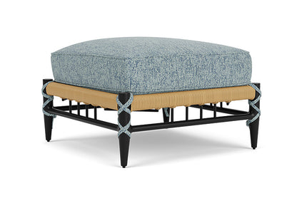 Lloyd Flanders - Low Country Ottoman In Natural Finish With Serene Ocean Fabric - 770170672032 view 2