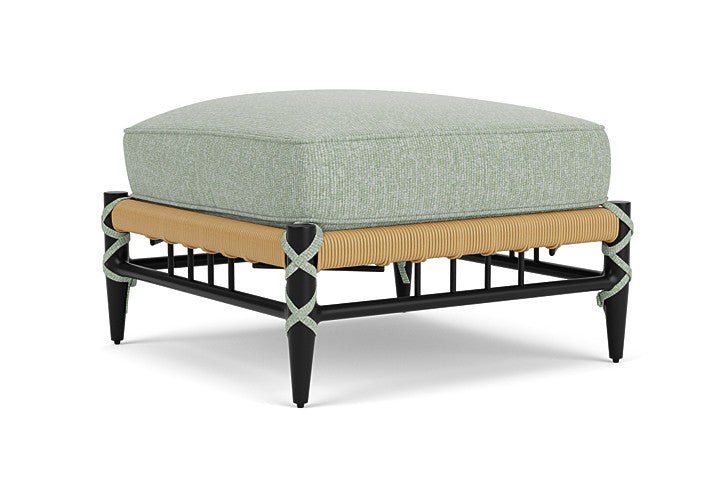 Lloyd Flanders - Low Country Ottoman In Natural Finish With Serene Spa Fabric - 770170672031 view 2
