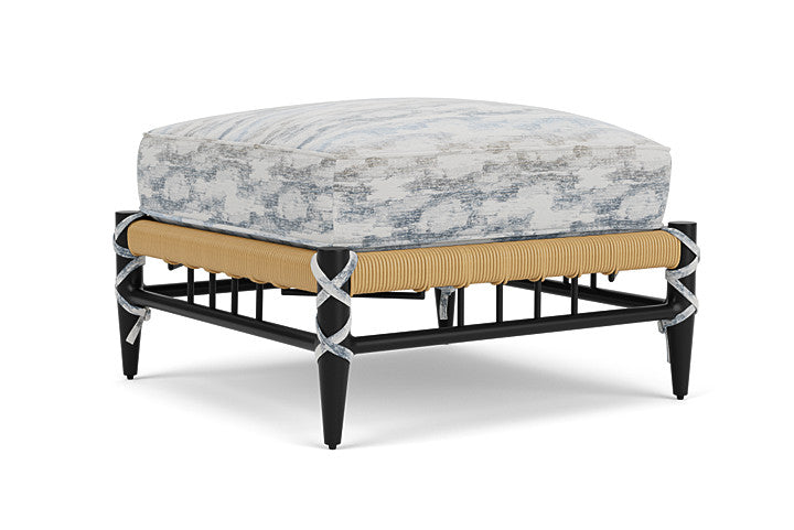 Lloyd Flanders - Low Country Ottoman In Natural Finish With Stratosphere Cloud Fabric - 770170671966 view 1