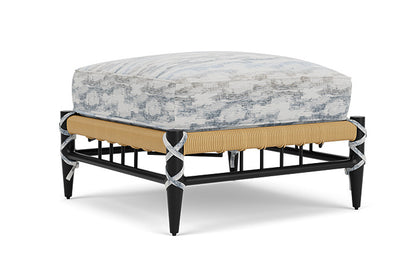 Lloyd Flanders - Low Country Ottoman In Natural Finish With Stratosphere Cloud Fabric - 770170671966 view 1