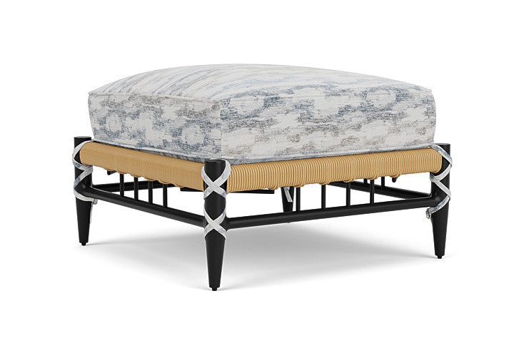 Lloyd Flanders - Low Country Ottoman In Natural Finish With Stratosphere Cloud Fabric - 770170671966 view 2