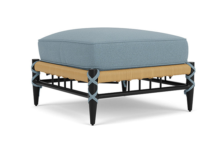 Lloyd Flanders - Low Country Ottoman In Natural Finish With Unearth Mist Fabric - 770170672068 view 2