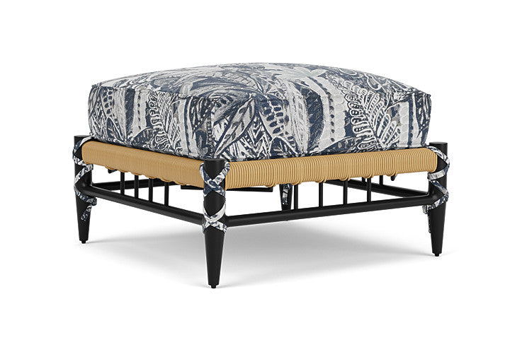 Lloyd Flanders - Low Country Ottoman In Natural Finish With Wayfarer Mist Fabric - 770170672074 view 1