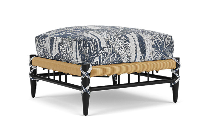 Lloyd Flanders - Low Country Ottoman In Natural Finish With Wayfarer Mist Fabric - 770170672074 view 2