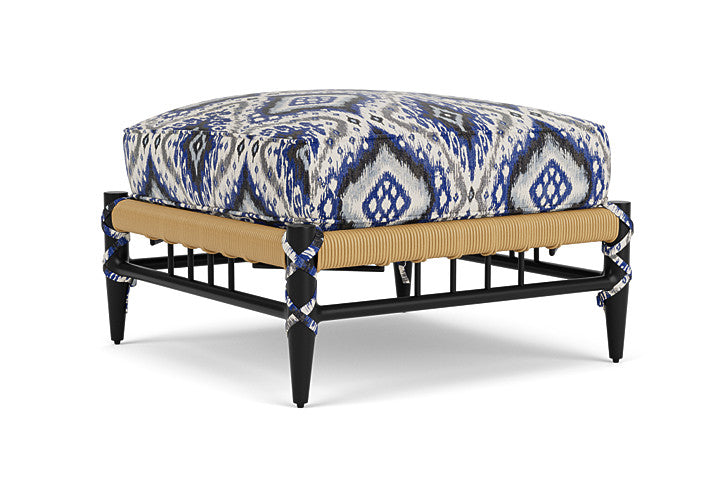 Lloyd Flanders - Low Country Ottoman In Natural Finish With Yoko Mediterranean Fabric - 77017067705 view 2