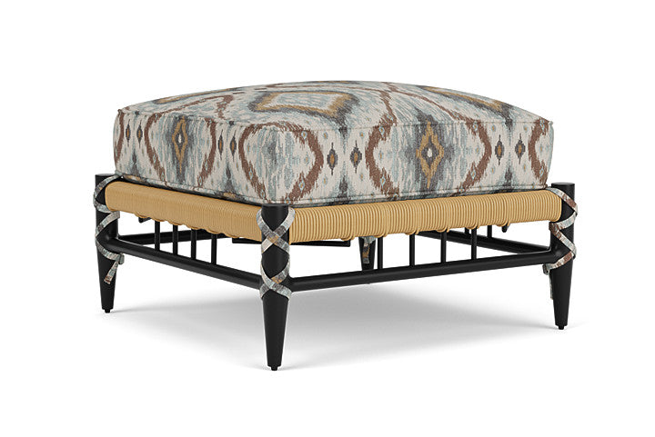 Lloyd Flanders - Low Country Ottoman In Natural Finish With Yoko Mist Fabric - 77017067727 view 1