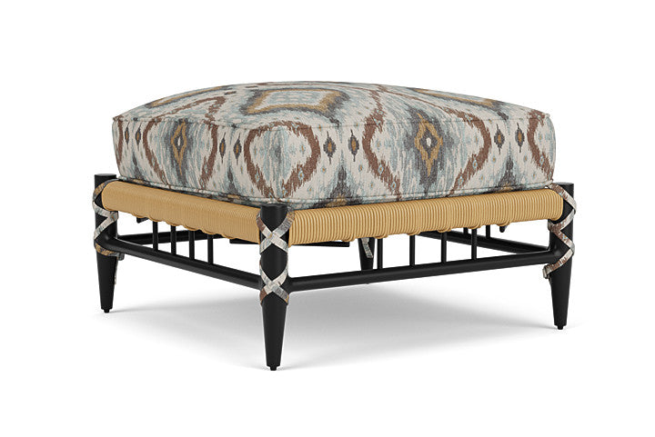 Lloyd Flanders - Low Country Ottoman In Natural Finish With Yoko Mist Fabric - 77017067727 view 2
