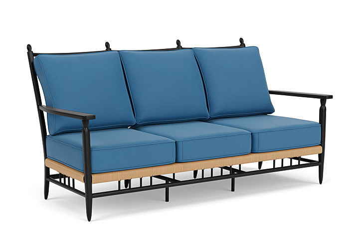 Lloyd Flanders - Low Country Sofa In Natural Finish With Bamboo Bay Sky Fabric - 770550672007 view 1