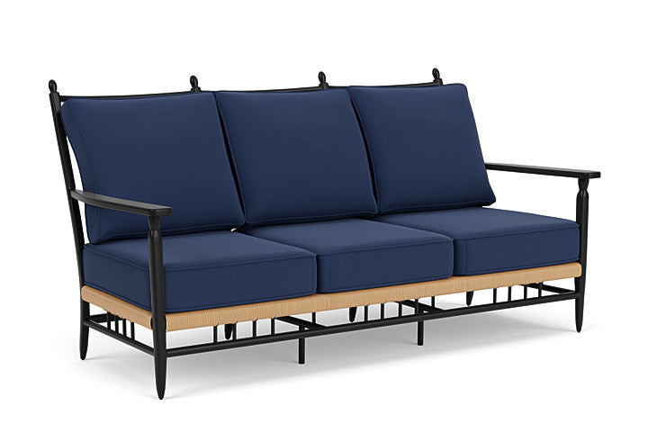 Lloyd Flanders - Low Country Sofa In Natural Finish With Beach Navy Fabric - 770550672013 view 1