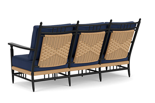 Lloyd Flanders - Low Country Sofa In Natural Finish With Beach Navy Fabric - 770550672013 view 2