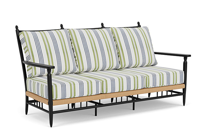 Lloyd Flanders - Low Country Sofa In Natural Finish With Berkely Hall Green Fabric - 770550672062 view 1