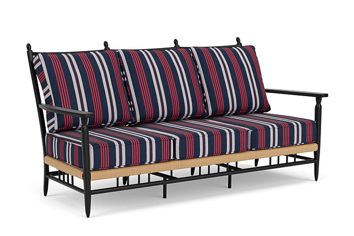 Lloyd Flanders - Low Country Sofa In Natural Finish With Berkely Hall Navy Fabric - 770550672063 view 1