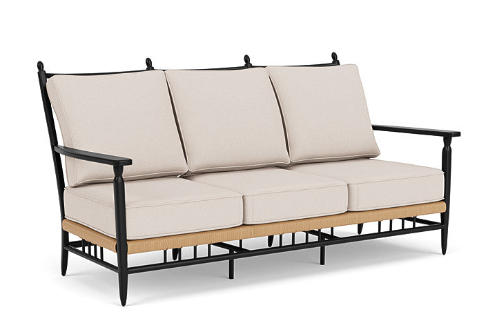 Lloyd Flanders - Low Country Sofa In Natural Finish With Canvas Birds Eye Fabric - 77055067937 view 1