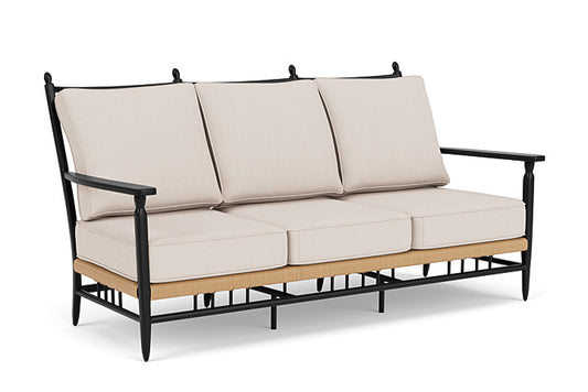 Lloyd Flanders - Low Country Sofa In Natural Finish With Canvas Birds Eye Fabric - 77055067937 view 1