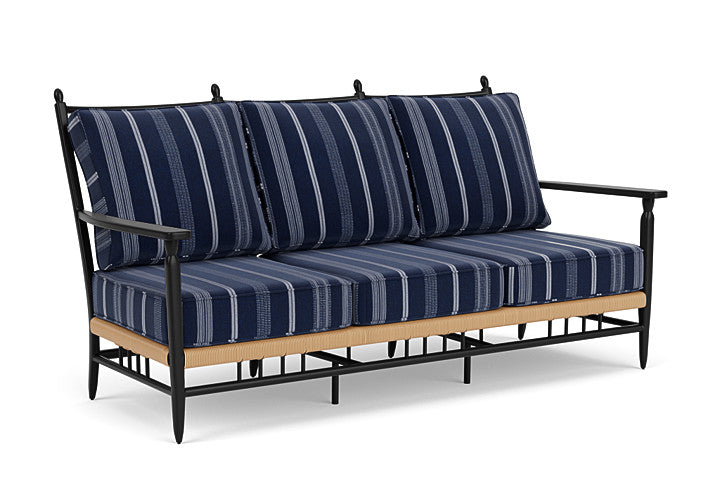 Lloyd Flanders - Low Country Sofa In Natural Finish With Consider Indigo Fabric - 770550671969 view 1