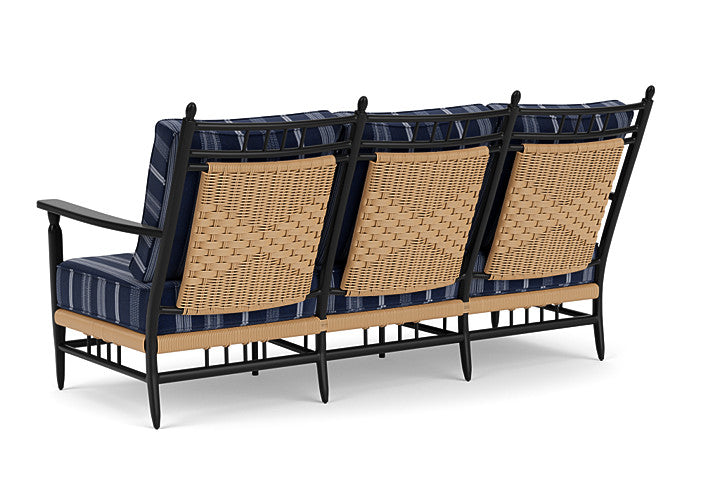 Lloyd Flanders - Low Country Sofa In Natural Finish With Consider Indigo Fabric - 770550671969 view 2