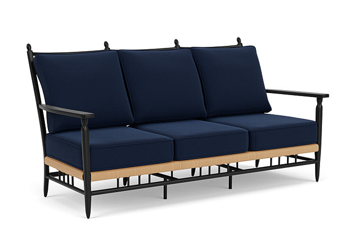 Lloyd Flanders - Low Country Sofa In Natural Finish With Decorline Navy Fabric - 770550672019 view 1