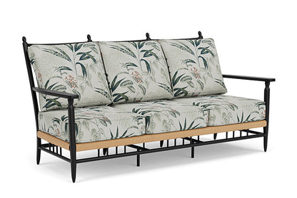 Lloyd Flanders - Low Country Sofa In Natural Finish With Delicate Botanical Sage Fabric - 770550672075 view 1