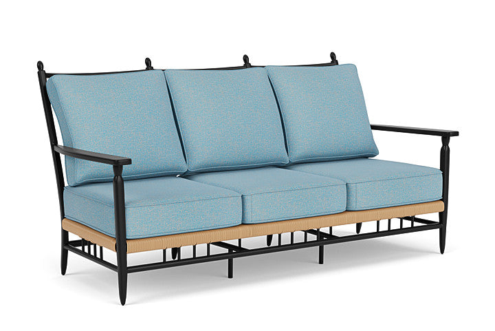 Lloyd Flanders - Low Country Sofa In Natural Finish With Leeds Light Blue Fabric - 770550672058 view 1