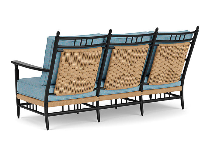 Lloyd Flanders - Low Country Sofa In Natural Finish With Leeds Light Blue Fabric - 770550672058 view 2