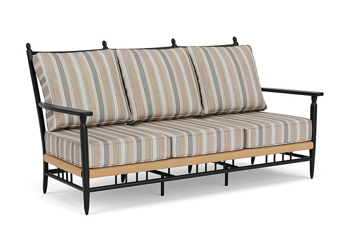 Lloyd Flanders - Low Country Sofa In Natural Finish With Purveyor Pewter Fabric - 77055067146 view 1