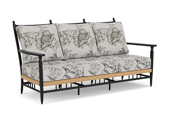 Lloyd Flanders - Low Country Sofa In Natural Finish With Serena Floral Dove Fabric - 770550672077 view 1