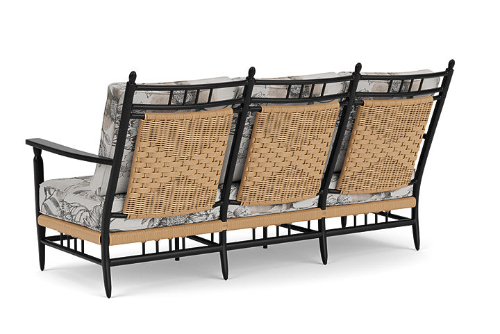 Lloyd Flanders - Low Country Sofa In Natural Finish With Serena Floral Dove Fabric - 770550672077 view 2