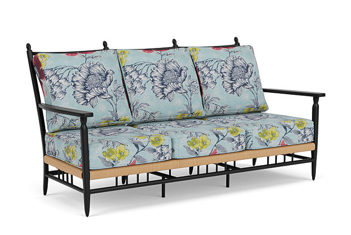 Lloyd Flanders - Low Country Sofa In Natural Finish With Serena Floral Meadow Fabric - 770550672079 view 1
