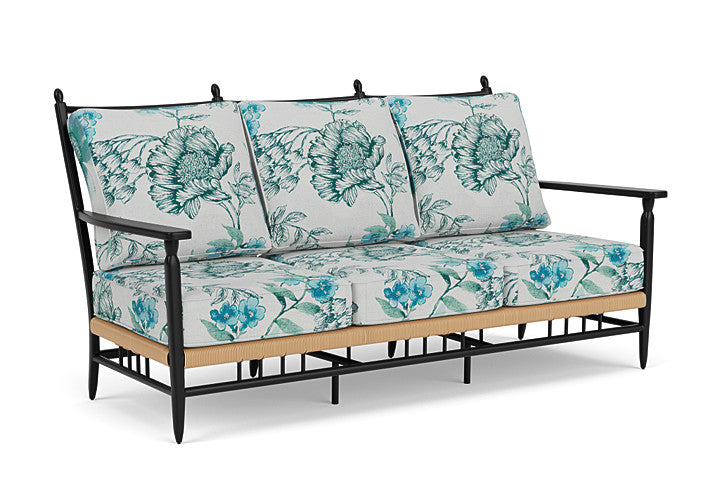 Lloyd Flanders - Low Country Sofa In Natural Finish With Serena Floral Mist Fabric - 770550672078 view 1