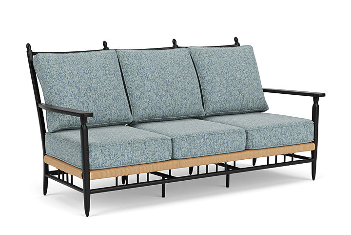 Lloyd Flanders - Low Country Sofa In Natural Finish With Serene Ocean Fabric - 770550672032 view 1